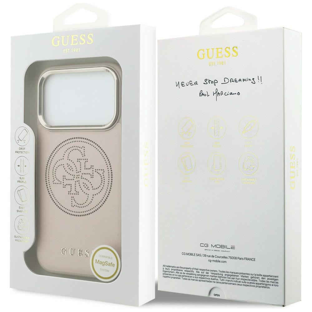 Guess Perforeret 4G MagSafe Case til iPhone 17 Pro - Pink