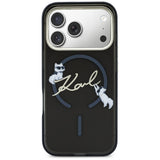 Karl Lagerfeld IML Choupettes Karl Script Logo MagSafe Case til iPhone 17 Pro Max - sort