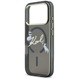 Karl Lagerfeld IML Choupettes Karl Script Logo MagSafe Case til iPhone 17 Pro Max - sort