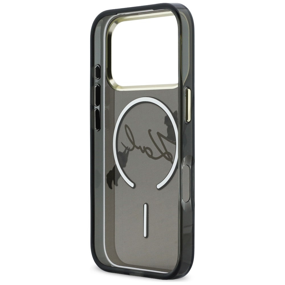 Karl Lagerfeld IML Choupettes Karl Script Logo MagSafe Case til iPhone 17 Pro Max - sort
