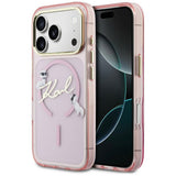 Karl Lagerfeld IML Choupettes Karl Script Logo MagSafe Case til iPhone 17 Pro Max - Pink