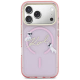 Karl Lagerfeld IML Choupettes Karl Script Logo MagSafe Case til iPhone 17 Pro Max - Pink