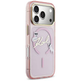 Karl Lagerfeld IML Choupettes Karl Script Logo MagSafe Case til iPhone 17 Pro Max - Pink
