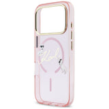 Karl Lagerfeld IML Choupettes Karl Script Logo MagSafe Case til iPhone 17 Pro Max - Pink