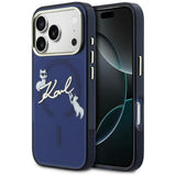 Karl Lagerfeld IML Choupettes Karl Script Logo MagSafe Case til iPhone 17 Pro - Blå