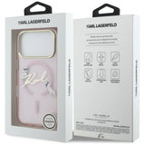 Karl Lagerfeld IML Choupettes Karl Script Logo MagSafe Case til iPhone 17 Pro - Pink