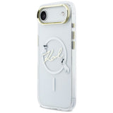 Karl Lagerfeld IML Choupettes Karl Script Logo MagSafe iPhone Air Case - klar