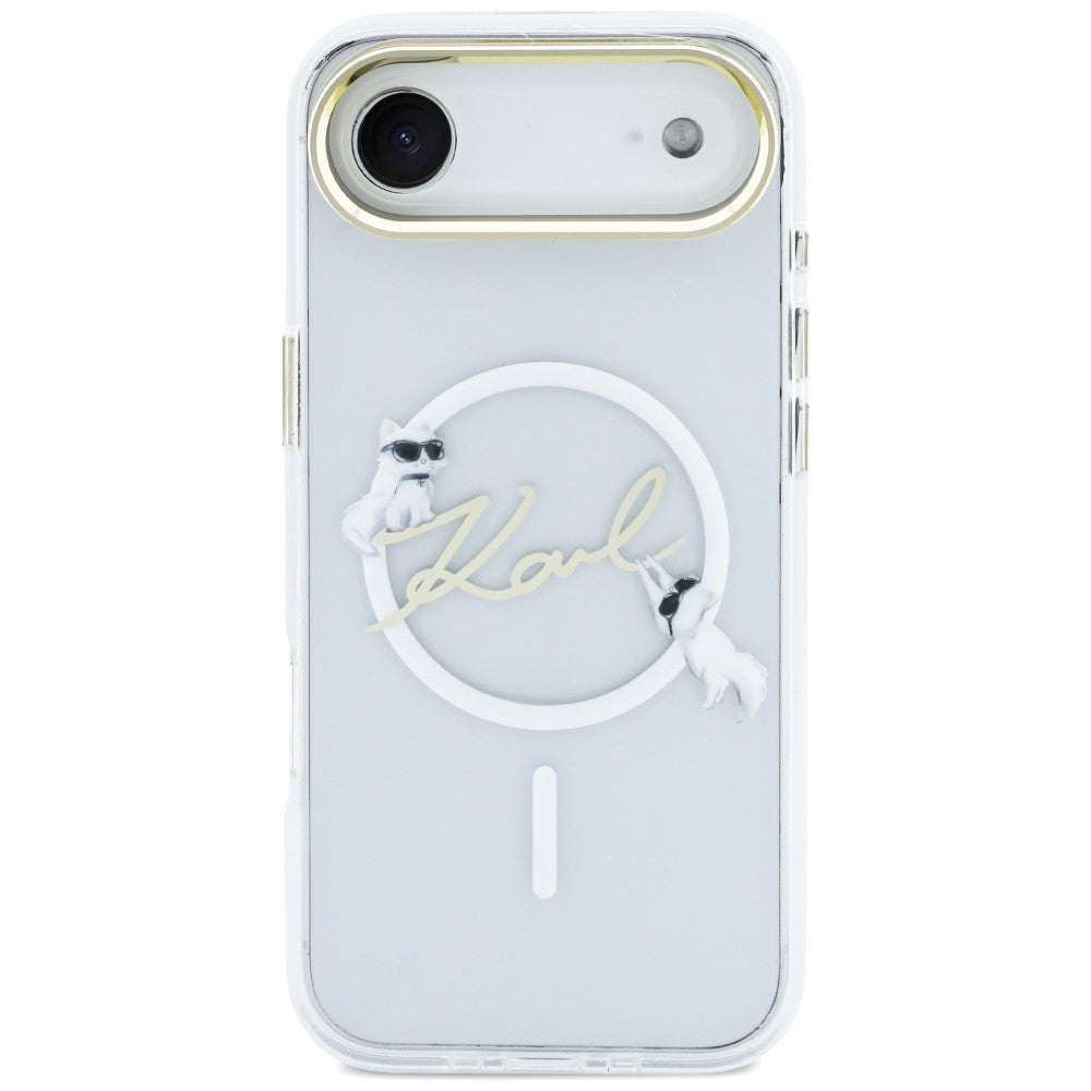 Karl Lagerfeld IML Choupettes Karl Script Logo MagSafe iPhone Air Case - klar