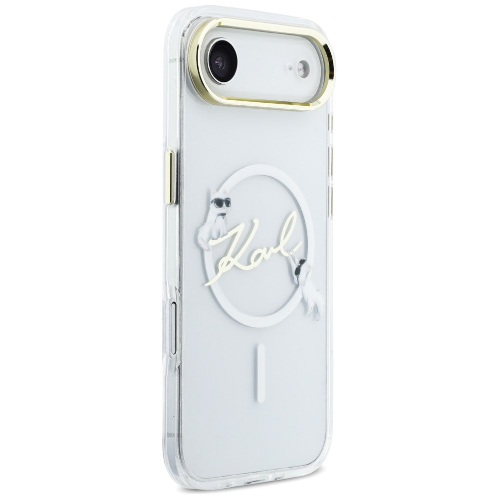 Karl Lagerfeld IML Choupettes Karl Script Logo MagSafe iPhone Air Case - klar