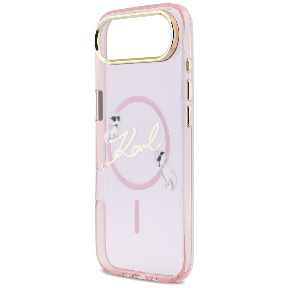 Karl Lagerfeld IML Choupettes Karl Script Logo MagSafe iPhone Air Case - Pink