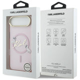 Karl Lagerfeld IML Choupettes Karl Script Logo MagSafe iPhone Air Case - Pink
