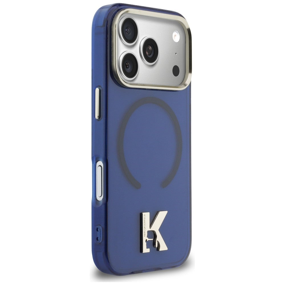 Karl Lagerfeld IML K Head Logo MagSafe Case til iPhone 17 Pro Max - Blå