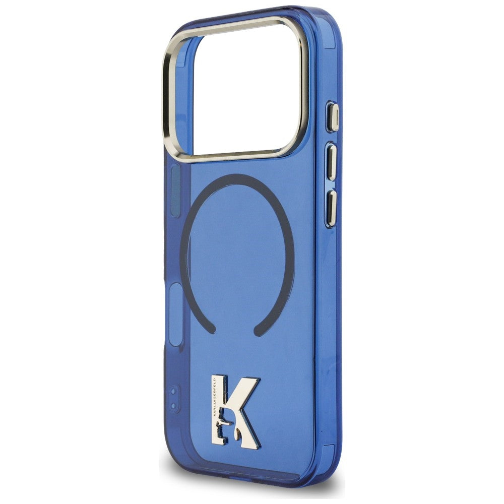 Karl Lagerfeld IML K Head Logo MagSafe Case til iPhone 17 Pro Max - Blå