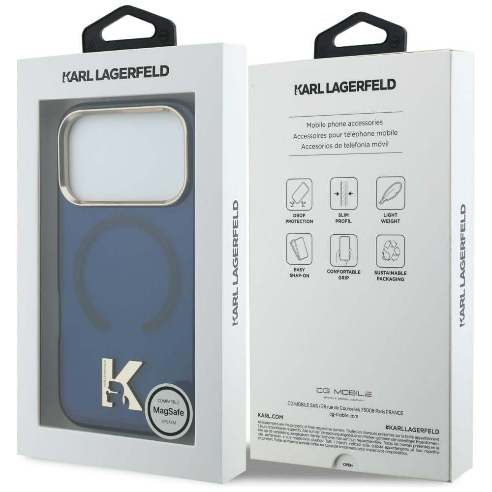 Karl Lagerfeld IML K Head Logo MagSafe Case til iPhone 17 Pro Max - Blå