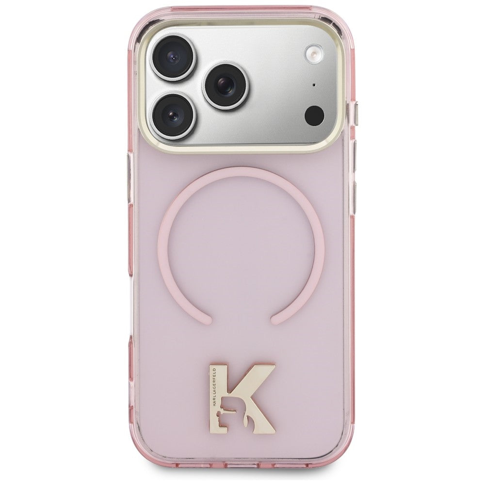 Karl Lagerfeld IML K Head Logo MagSafe Case til iPhone 17 Pro Max - Pink