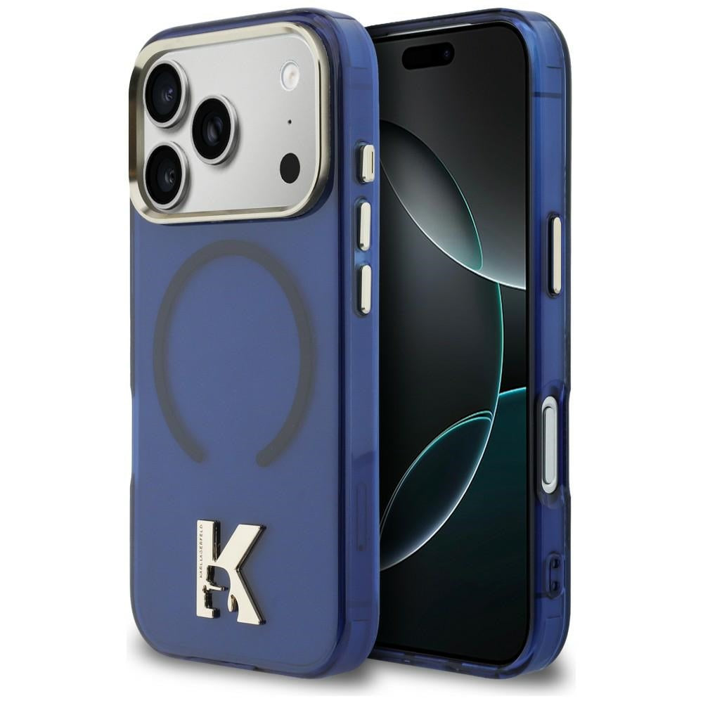 Karl Lagerfeld IML K Head Logo MagSafe Case til iPhone 17 Pro - Blå