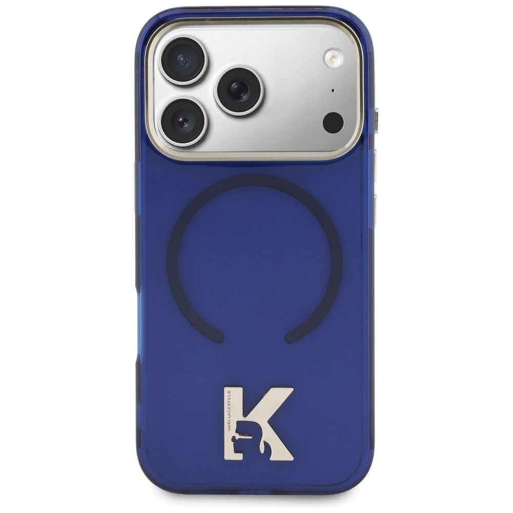 Karl Lagerfeld IML K Head Logo MagSafe Case til iPhone 17 Pro - Blå