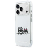 Karl Lagerfeld IML Karl & Choupette Peekaboo Logo MagSafe Case til iPhone 17 Pro - Hvid