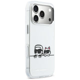 Karl Lagerfeld IML Karl & Choupette Peekaboo Logo MagSafe Case til iPhone 17 Pro - Hvid