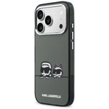 Karl Lagerfeld IML Karl & Choupette Peekaboo Logo MagSafe Case til iPhone 17 Pro - sort