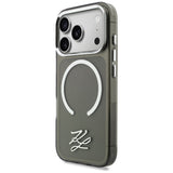 Karl Lagerfeld IML KL Script Logo MagSafe Case til iPhone 17 Pro - sort