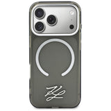 Karl Lagerfeld IML KL Script Logo MagSafe Case til iPhone 17 Pro Max - sort