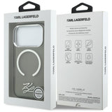 Karl Lagerfeld IML KL Script Logo MagSafe Case til iPhone 17 Pro Max - sort
