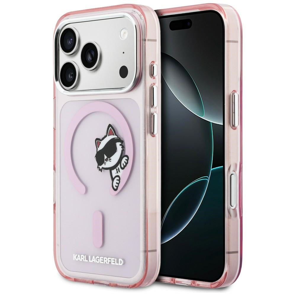 Karl Lagerfeld IML Peekaboo MagSafe Case til iPhone 17 Pro Max - Pink
