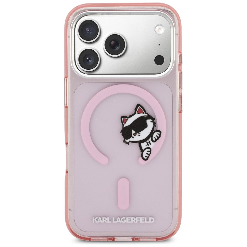 Karl Lagerfeld IML Peekaboo MagSafe Case til iPhone 17 Pro Max - Pink