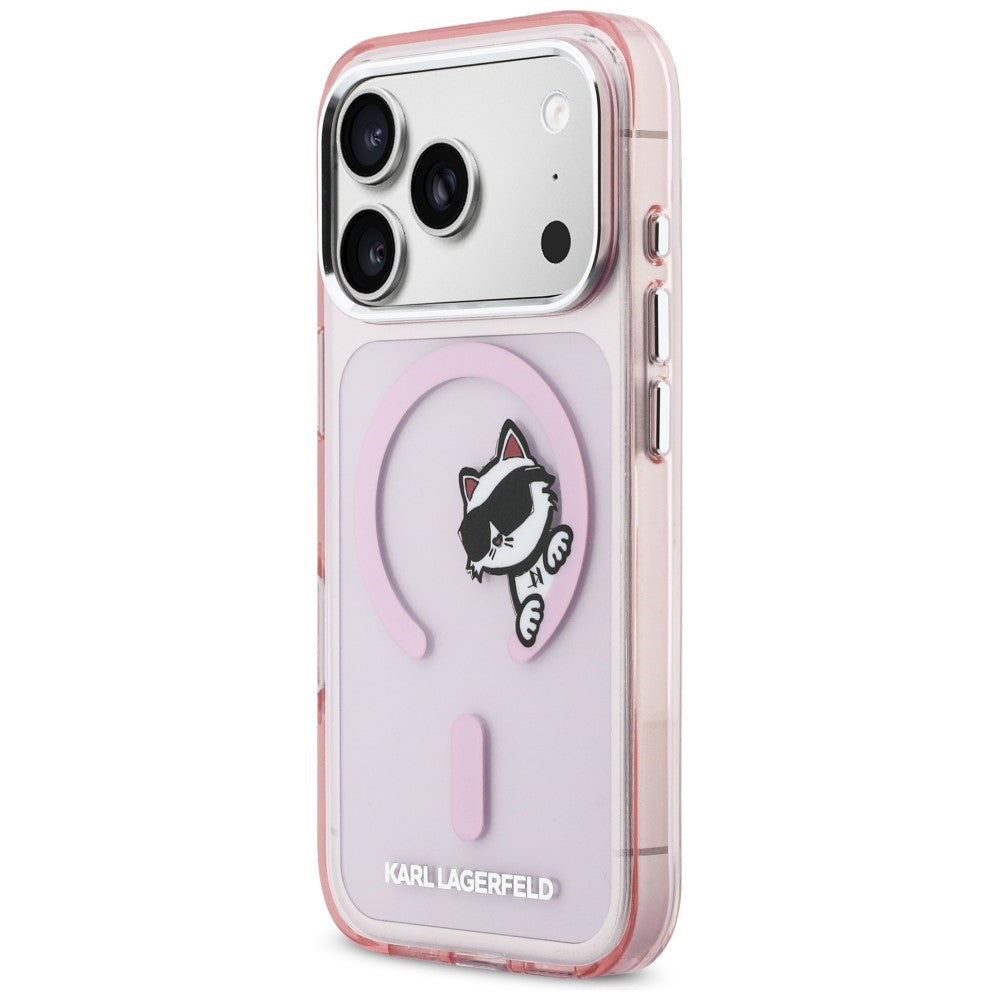 Karl Lagerfeld IML Peekaboo MagSafe Case til iPhone 17 Pro - Pink