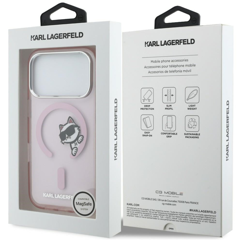 Karl Lagerfeld IML Peekaboo MagSafe Case til iPhone 17 Pro - Pink