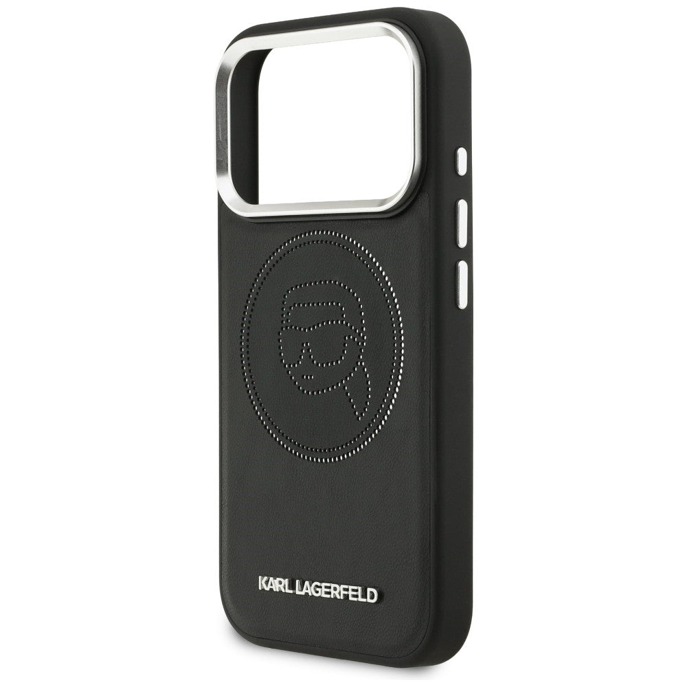 Karl Lagerfeld K Head Point Logo MagSafe Case til iPhone 17 Pro Max - sort