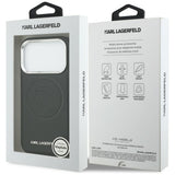 Karl Lagerfeld K Head Point Logo MagSafe Case til iPhone 17 Pro Max - sort