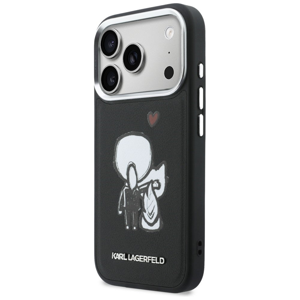 Karl Lagerfeld Karl & Choupette Bag Logo MagSafe Case til iPhone 17 Pro - sort