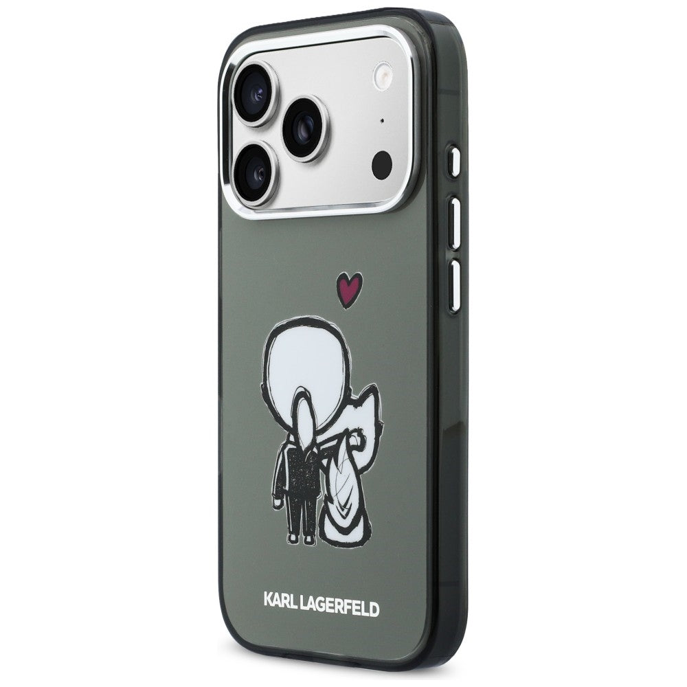Karl Lagerfeld Karl & Choupette MagSafe bagtilhæng til iPhone 17 Pro Max - sort