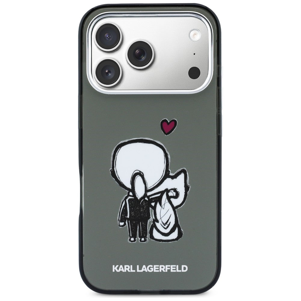 Karl Lagerfeld Karl & Choupette MagSafe bagtilhæng til iPhone 17 Pro Max - sort
