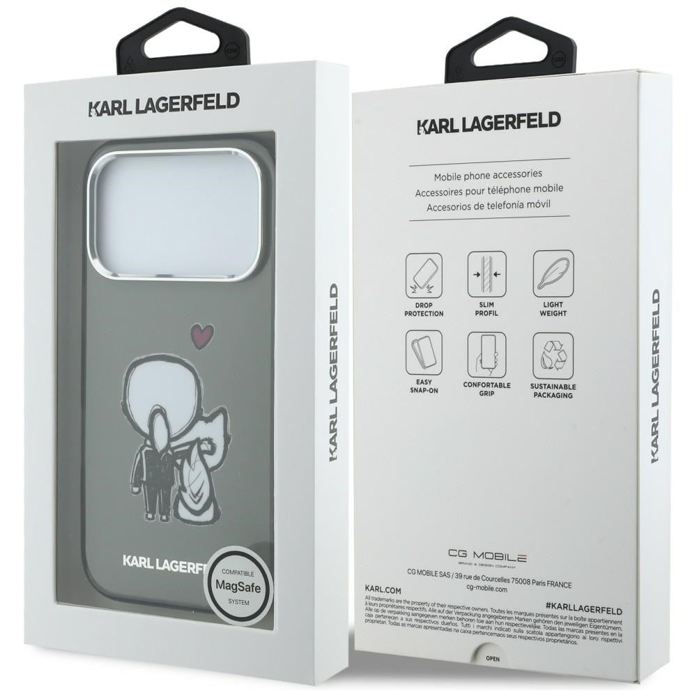 Karl Lagerfeld Karl & Choupette MagSafe bagtilhæng til iPhone 17 Pro Max - sort