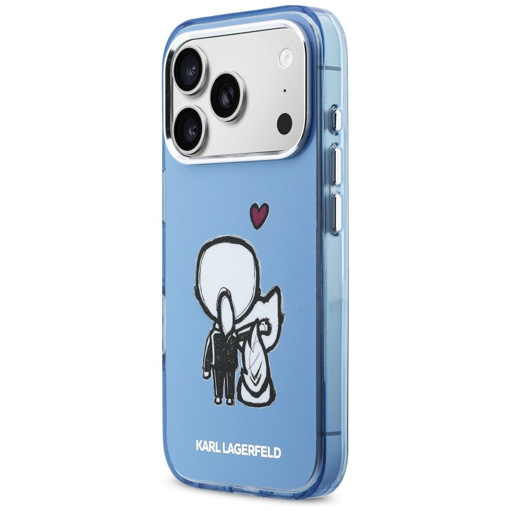 Karl Lagerfeld Karl & Choupette MagSafe bagtilhæng til iPhone 17 Pro - Blå
