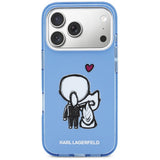 Karl Lagerfeld Karl & Choupette MagSafe bagtilhæng til iPhone 17 Pro - Blå