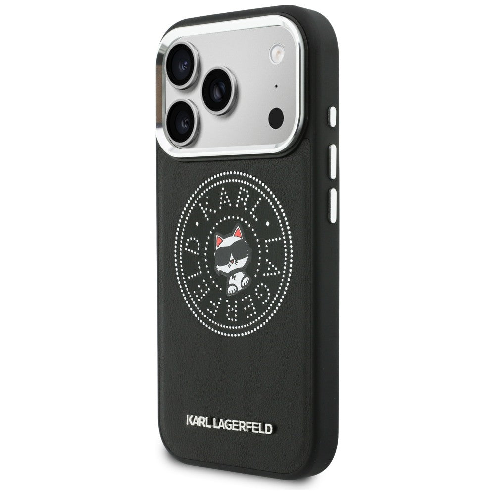 Karl Lagerfeld Point & Choupette Sketch MagSafe Case til iPhone 17 Pro Max - sort