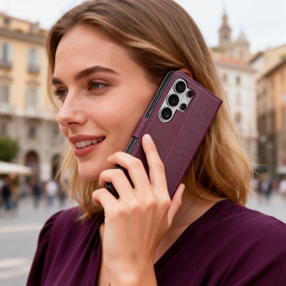 Tech-Protect Wallet Case til Samsung Galaxy S26 Ultra - Burgundy