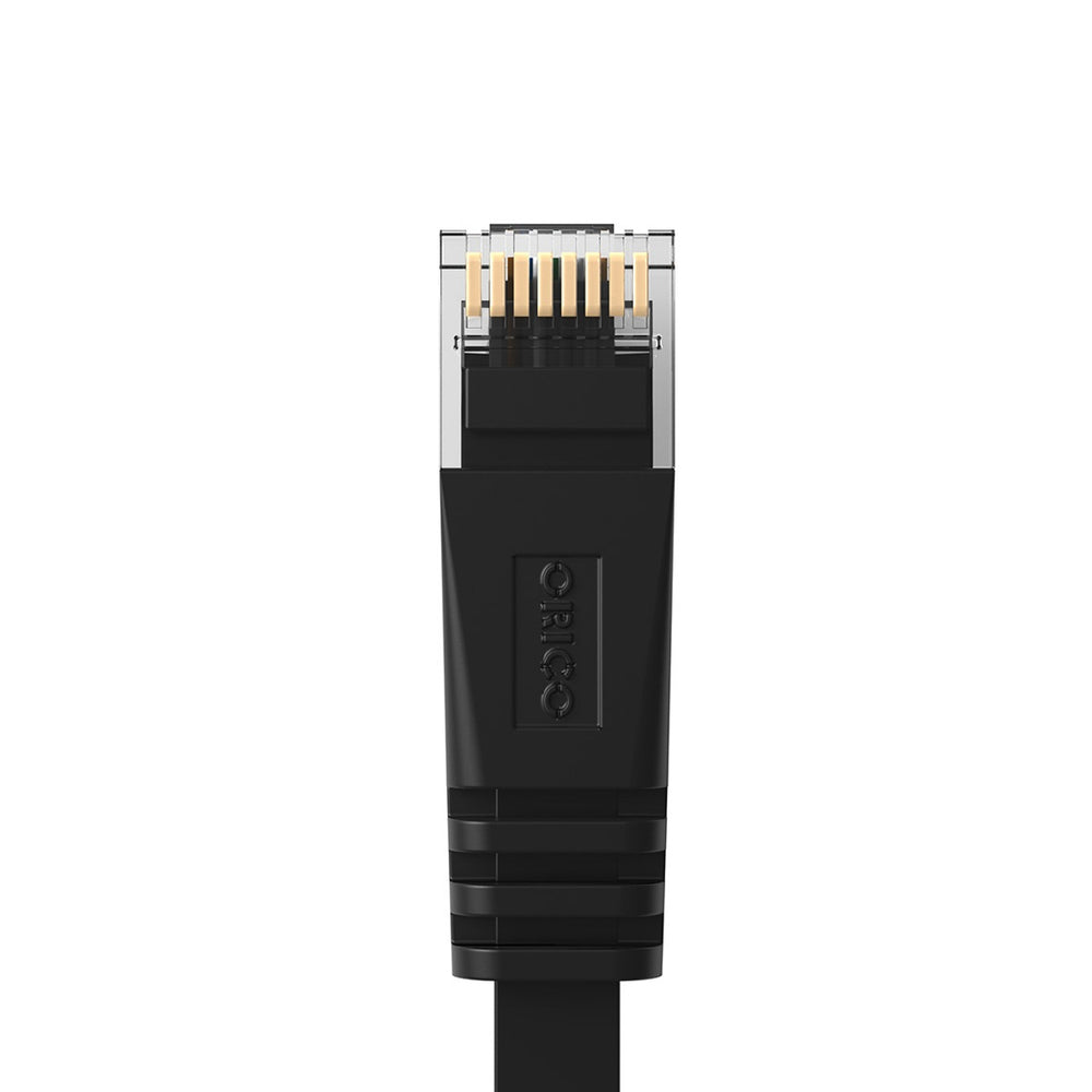 Orico PUG-C6B CAT6 1000Mbps RJ45 Ethernet Network Cable, Flat LAN, 20m, Black