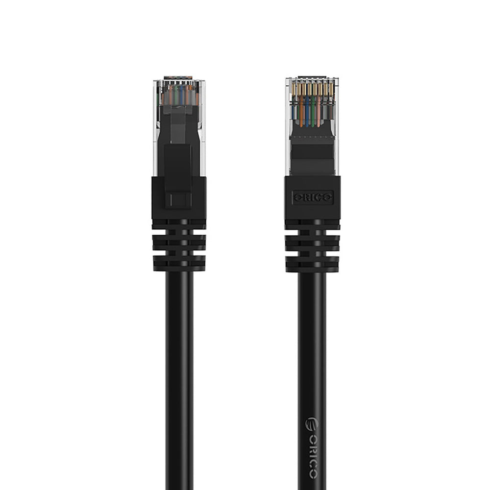 Orico PUG-C6 CAT6 1000Mbps RJ45 Ethernet Network Cable Internet LAN Round 1m - Black