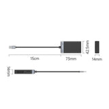 Orico CL4D-A3 USB-A 3.0 SD microSD CF MS 5 Gb/s Memory Card Reader - Black and Silver