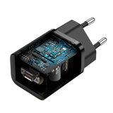 Baseus Super Si Quick Charger 1C 25W med USB-C kabel til USB-C 1m (sort)