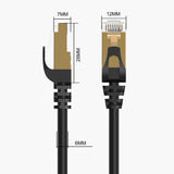Orico PUG-C7 CAT7 10Gbps RJ45 Ethernet Network Cable Internet LAN Round 5m - Black