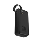 Wozinsky W8-W 30000 mAh 30W Powerbank 2x USB-A og USB-C med lommelygte - sort