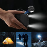 Wozinsky W11-B 10000mAh 10W Powerbank with Built-in Cables and Flashlight - Black