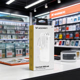 Wozinsky W11-W 10000mAh 10W Powerbank with Built-in Cables and Flashlight - White