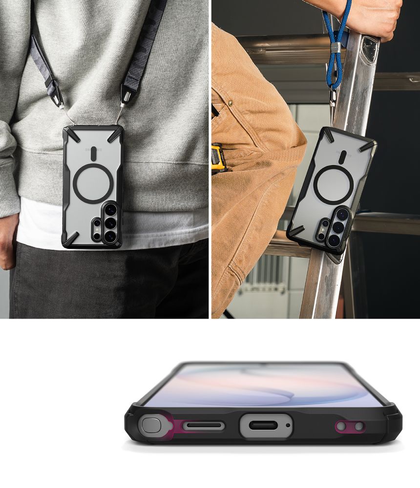 Ringke Fusion X Magnetisk MagSafe Case til Samsung Galaxy S26 Ultra - Klar sort